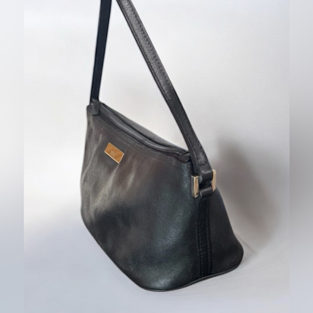Gucci Black Shoulder Bag Leather/Suede Authentic Vintage Y2K - Picture 4 of 9